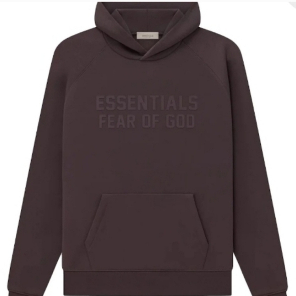 Fear Of God Essentials Hoodie In PLUM.  XSMALL/SMALL.  MEN WOMEN